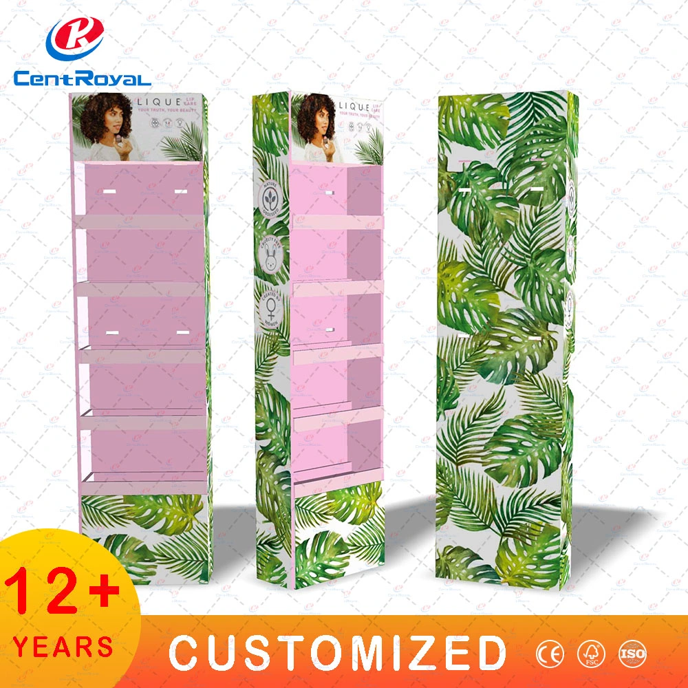 Customized Floor Standing Corrugated Cardboard Pallet Food Snack Display Stand