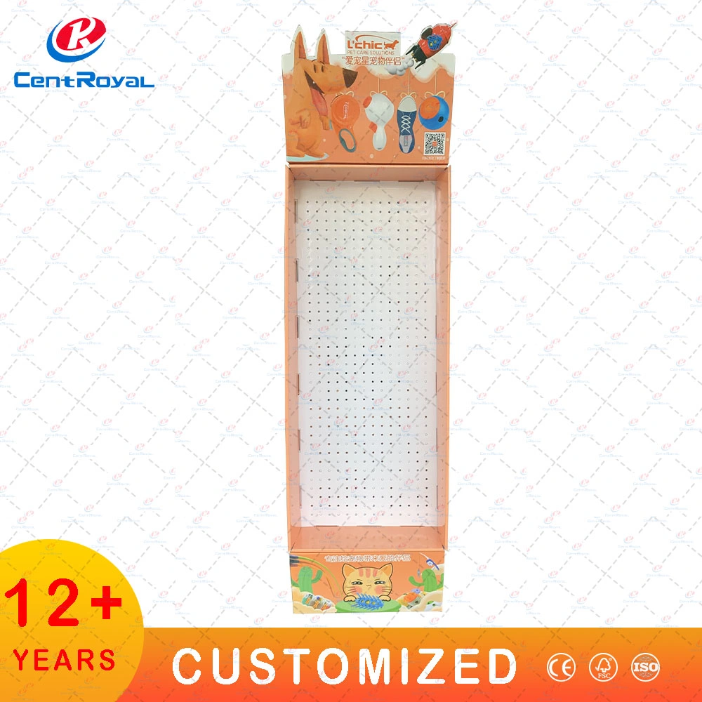 Customized Floor Standing Corrugated Cardboard Pallet Food Snack Display Stand