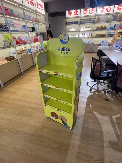 5개의 층 회전시키는 철강선 궤 견면 벨벳 장난감 금속 선반 전시 (PHY205)