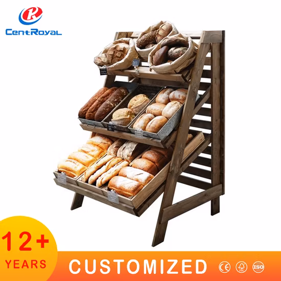 주문 목제 진열대 음료 진열대 식사 진열대 음식 진열대 음료 진열대 나무로 되는 과일 진열대 빵 지면 대