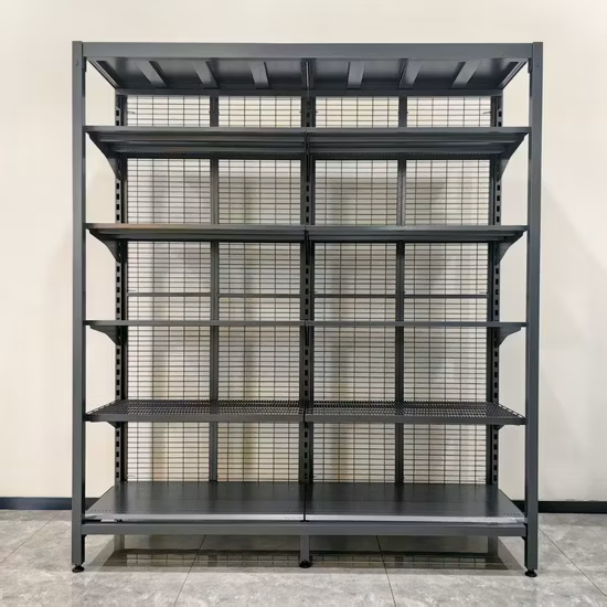 디스플레이 매장 스낵 선반 선반용 스탠드 양면 골판지 식품 셀프 서비스 랙 슈퍼 매장 판매 골판지 슈퍼마켓 디스플레이 랙