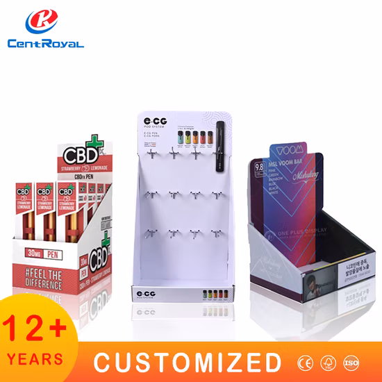 우유 주스를 위한 주문을 받아서 만들어진 마분지 진열대 골판지 깔판 지면 서 있는 전시 선반 대